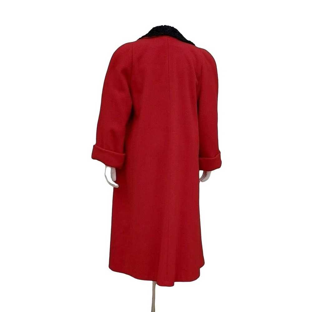 Vintage Volup Vintage 80s Long Coat Plus Red Wool… - image 4