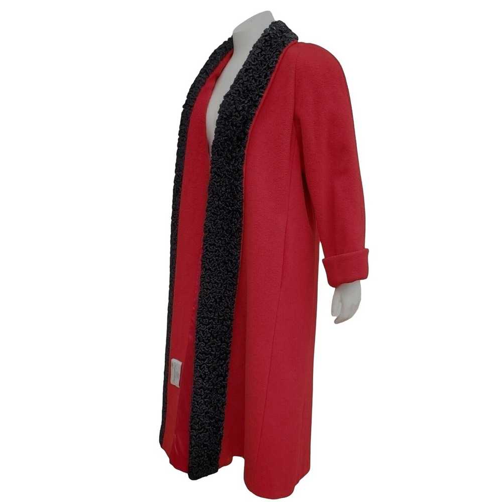 Vintage Volup Vintage 80s Long Coat Plus Red Wool… - image 7