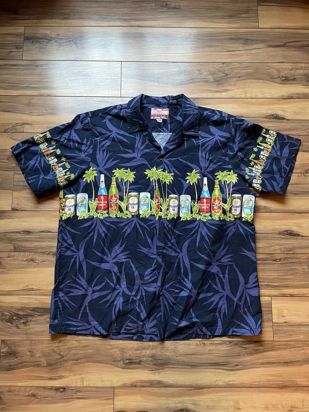 Vintage Hula hula brew tropical shirt - image 1