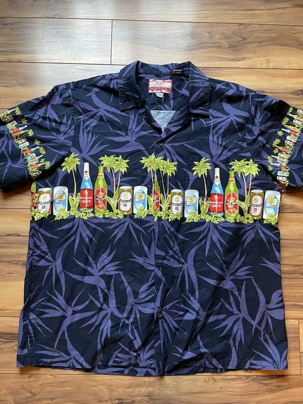 Vintage Hula hula brew tropical shirt - image 2
