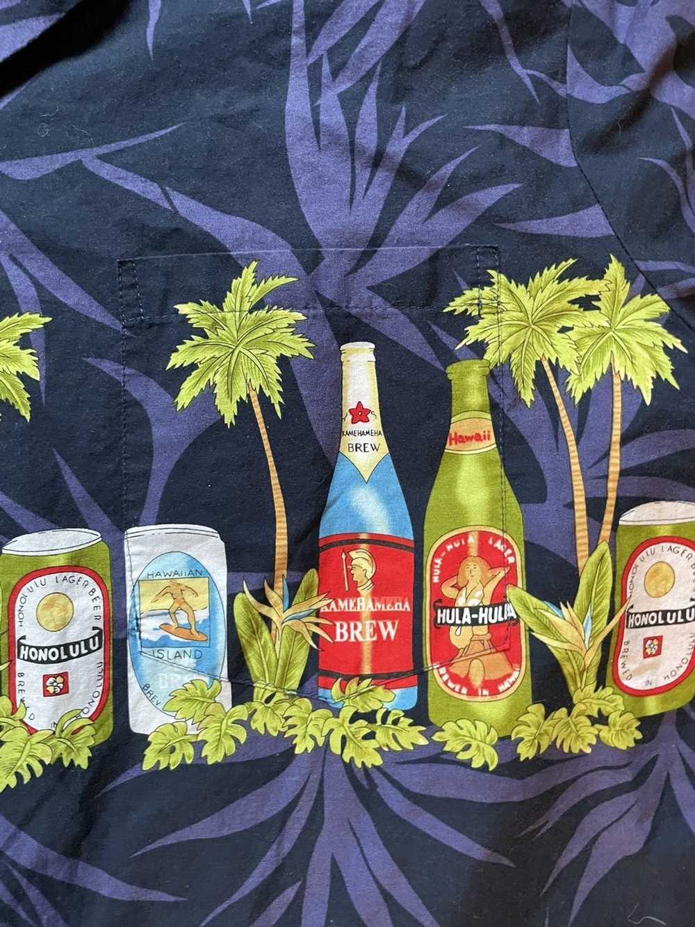 Vintage Hula hula brew tropical shirt - image 6