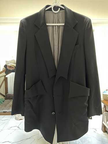 Sulvam Sulvam black wool gabardine short blazer