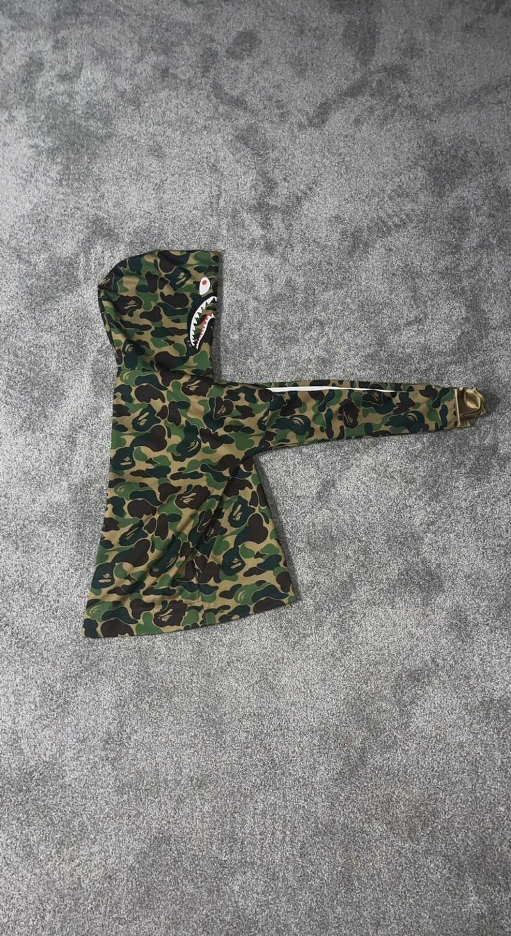 Adidas × Bape BAPE × Adidas SB Shark Hoodie Green - image 4