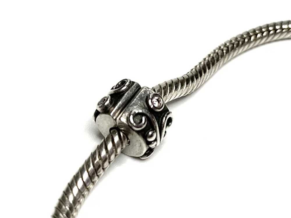 Genuine Silver Pandora Bracelet With 12 Pandora Charms & 2 Clips