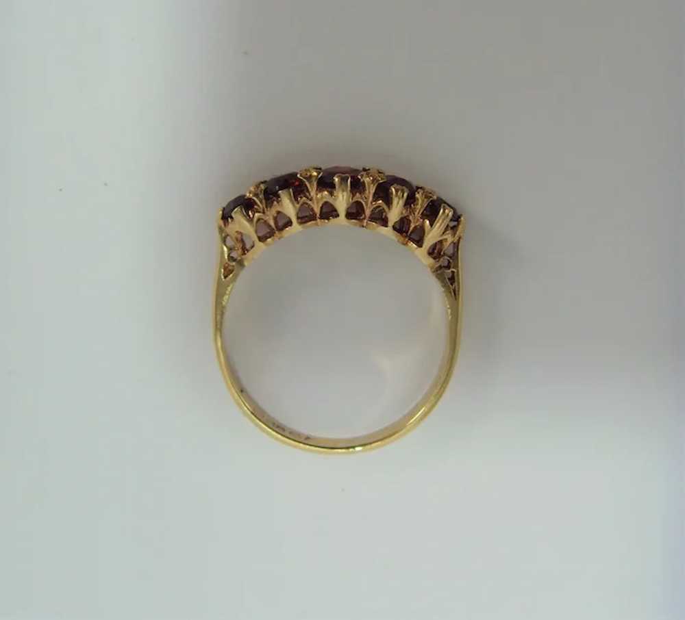 Vintage 9ct gold Garnet ring - image 4