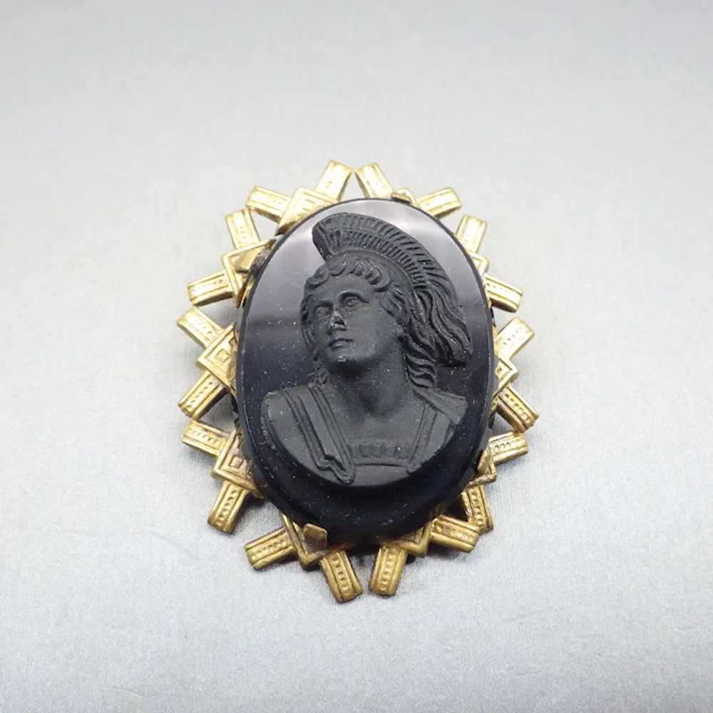 Art Deco Era Molded Glass Cameo Brooch, A Classic… - image 5