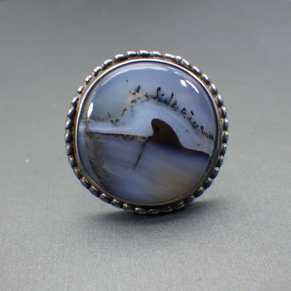 Exquisite Dichroic Picture Agate Tie Tack, One Of… - image 3