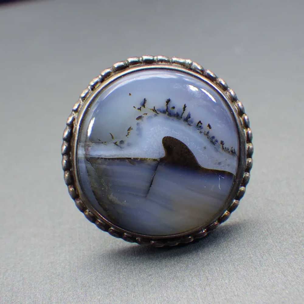 Exquisite Dichroic Picture Agate Tie Tack, One Of… - image 5