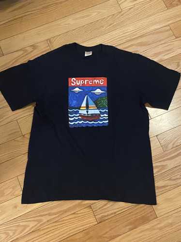 Supreme Used Supreme Sailboat Tee Navy Medium - image 1