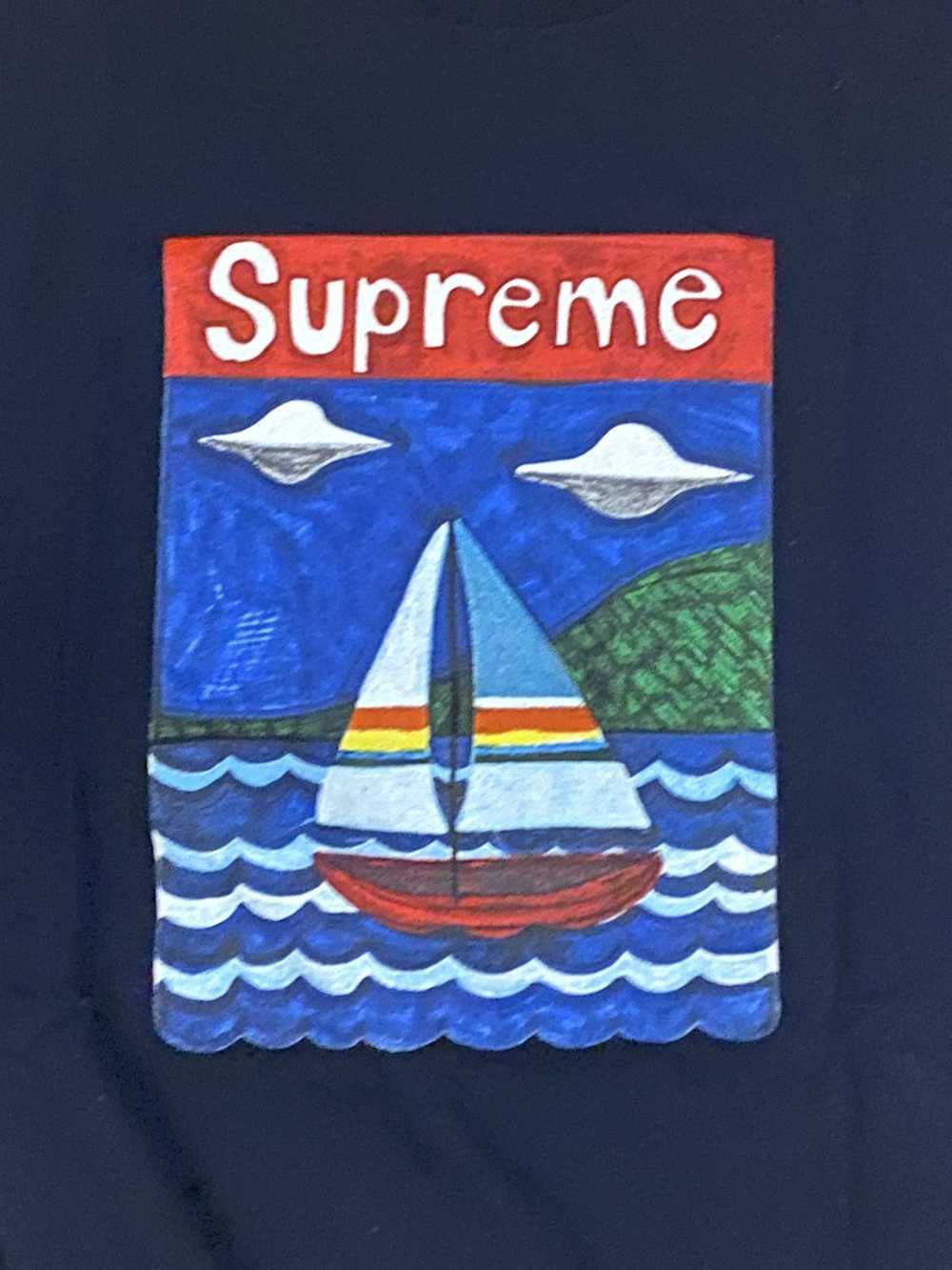 Supreme Used Supreme Sailboat Tee Navy Medium - image 2