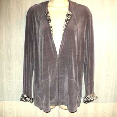 CHICO'S TRAVELERS Open Cardigan Topper Top Layer Black Acetate/Spandex Size  2