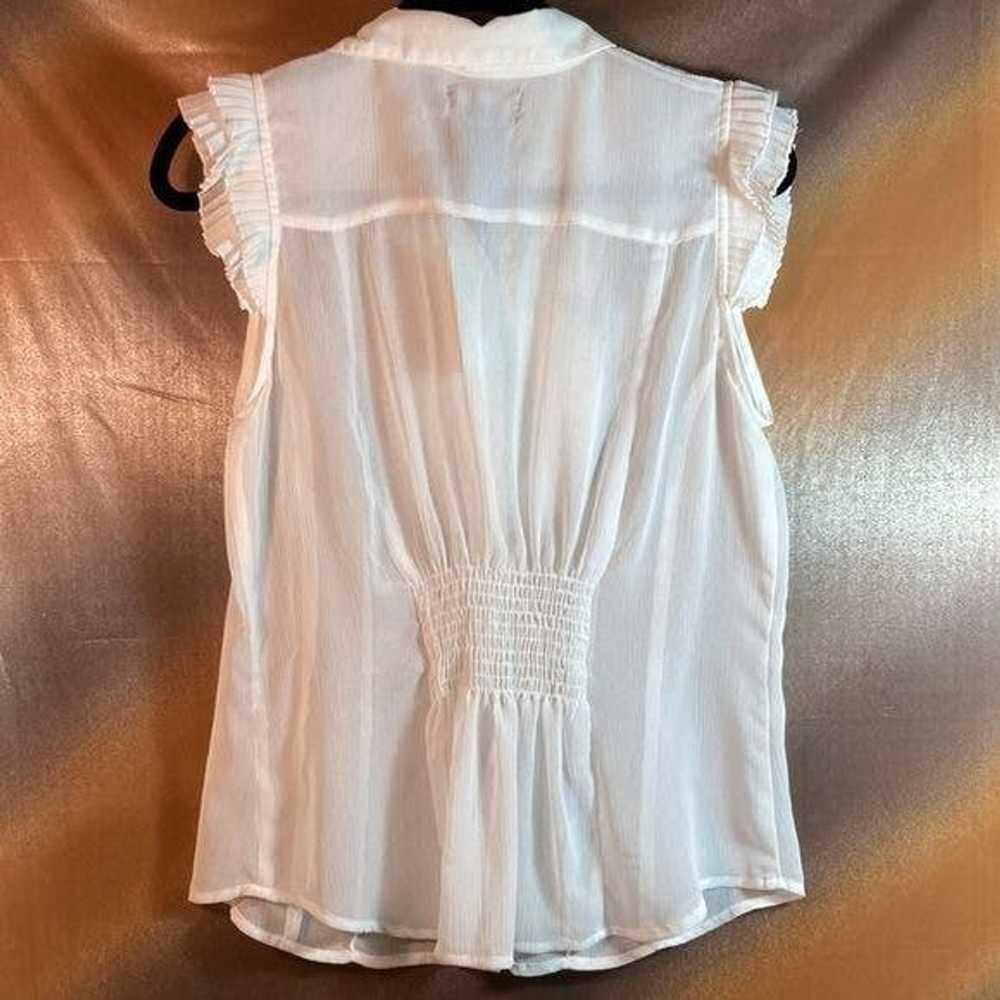 Other White frilly sheer top Susie Rose size L. 4… - image 3