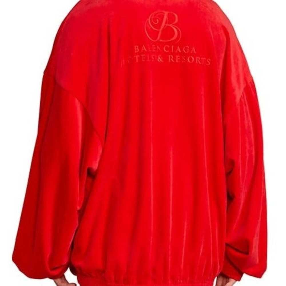 Balenciaga Balenciaga Red Velour Tracksuit Jacket… - image 2