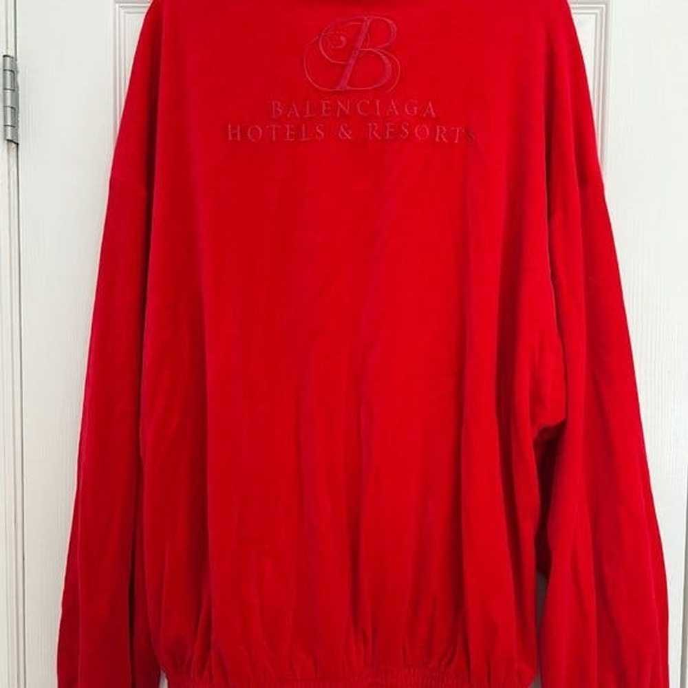 Balenciaga Balenciaga Red Velour Tracksuit Jacket… - image 6