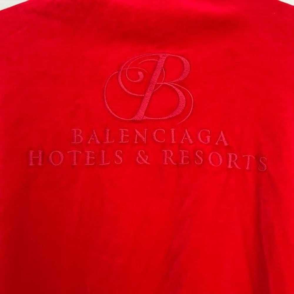 Balenciaga Balenciaga Red Velour Tracksuit Jacket… - image 8