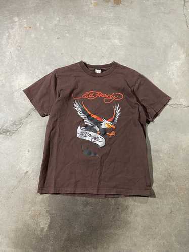 Ed Hardy × Vintage Vintage Y2K Ed Hardy Brown T-sh