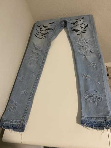 Streetwear Custom bat denim jeans