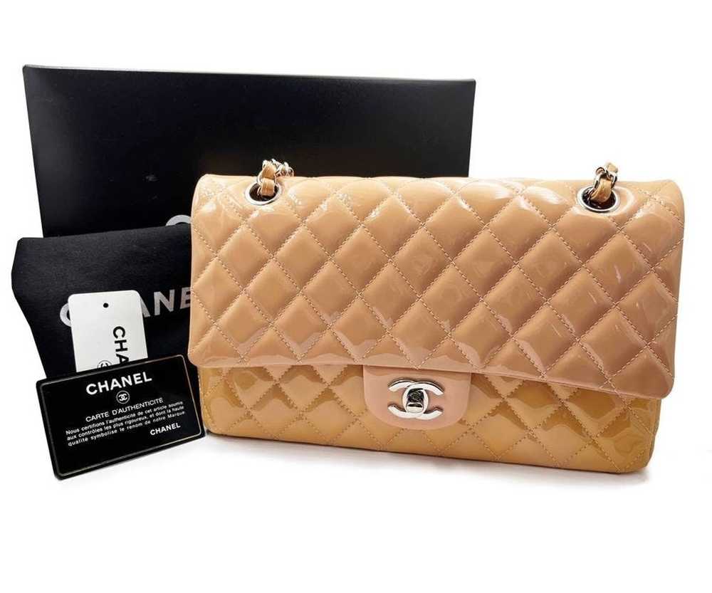 Chanel Chanel Peach Pink Double Flap Patent Leath… - image 2