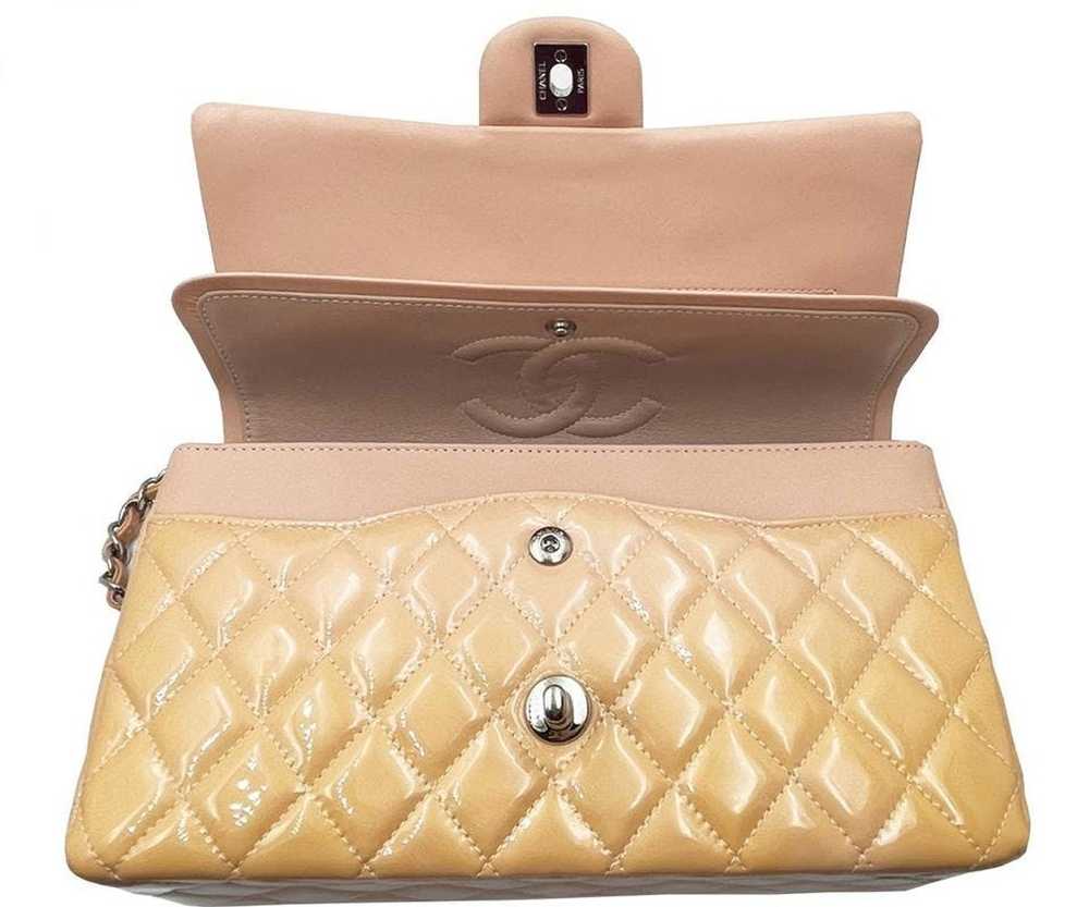 Chanel Chanel Peach Pink Double Flap Patent Leath… - image 5