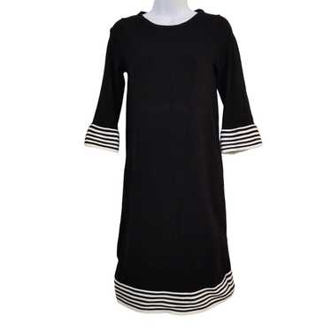 Boden Boden 4 Black Sweater Dress White Stripes P… - image 1