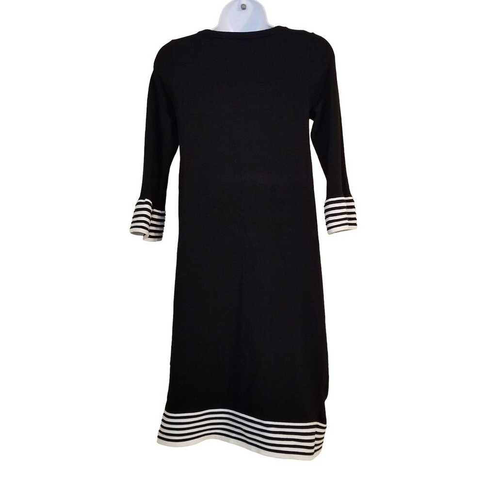 Boden Boden 4 Black Sweater Dress White Stripes P… - image 2