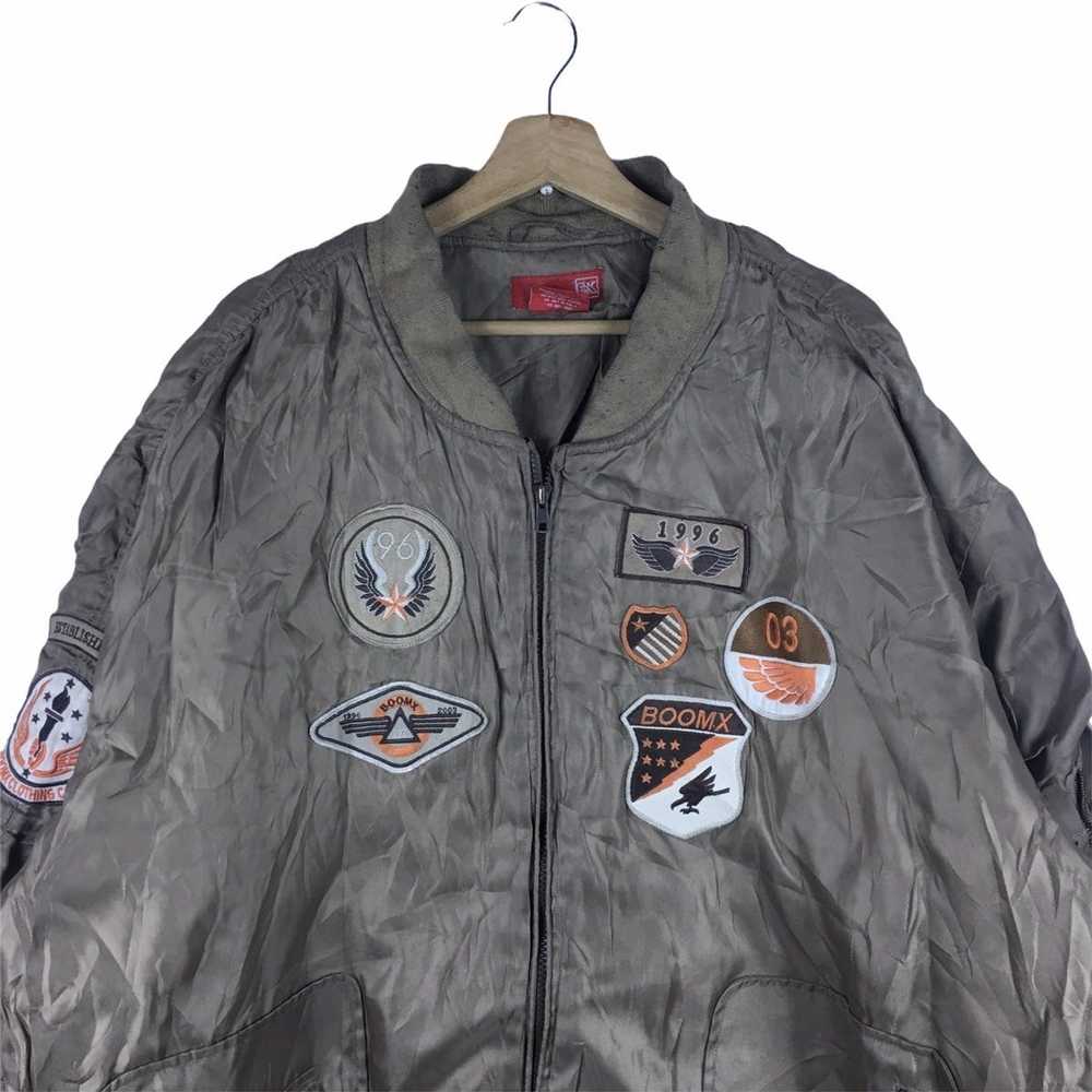 Military × Vintage Vtg BOOMX Flight Jacket World … - image 2