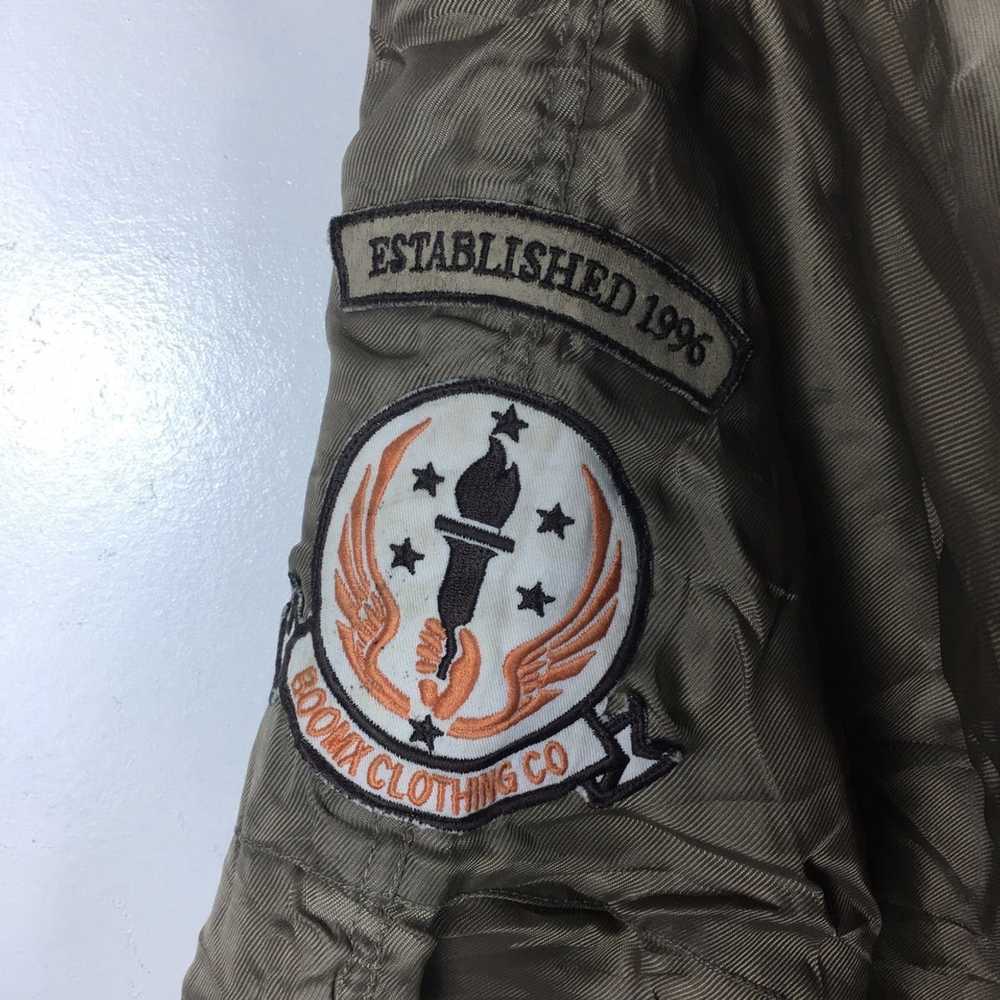 Military × Vintage Vtg BOOMX Flight Jacket World … - image 4