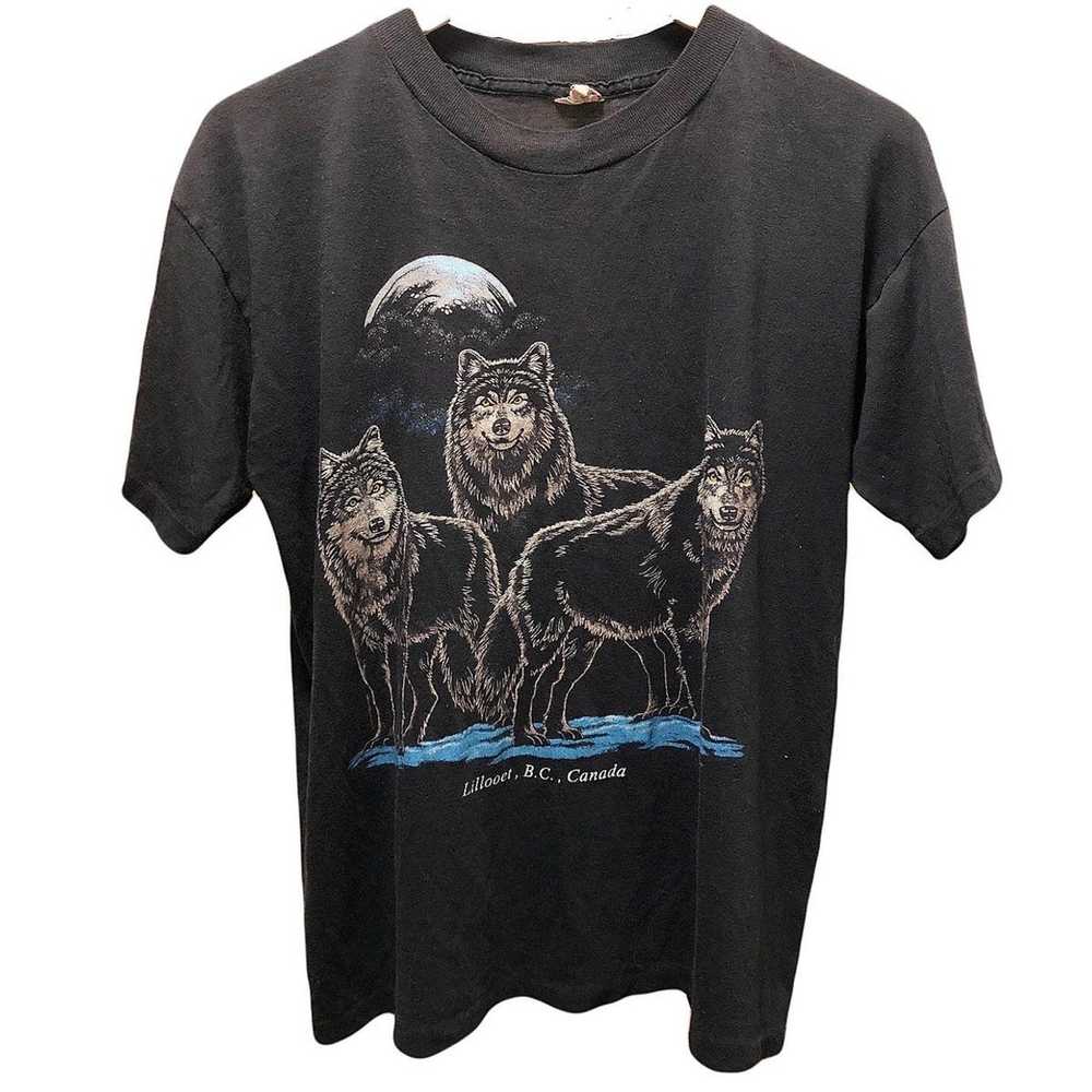 Vintage Vintage Lillooet B.C. 3 Wolves t-shirt - Gem