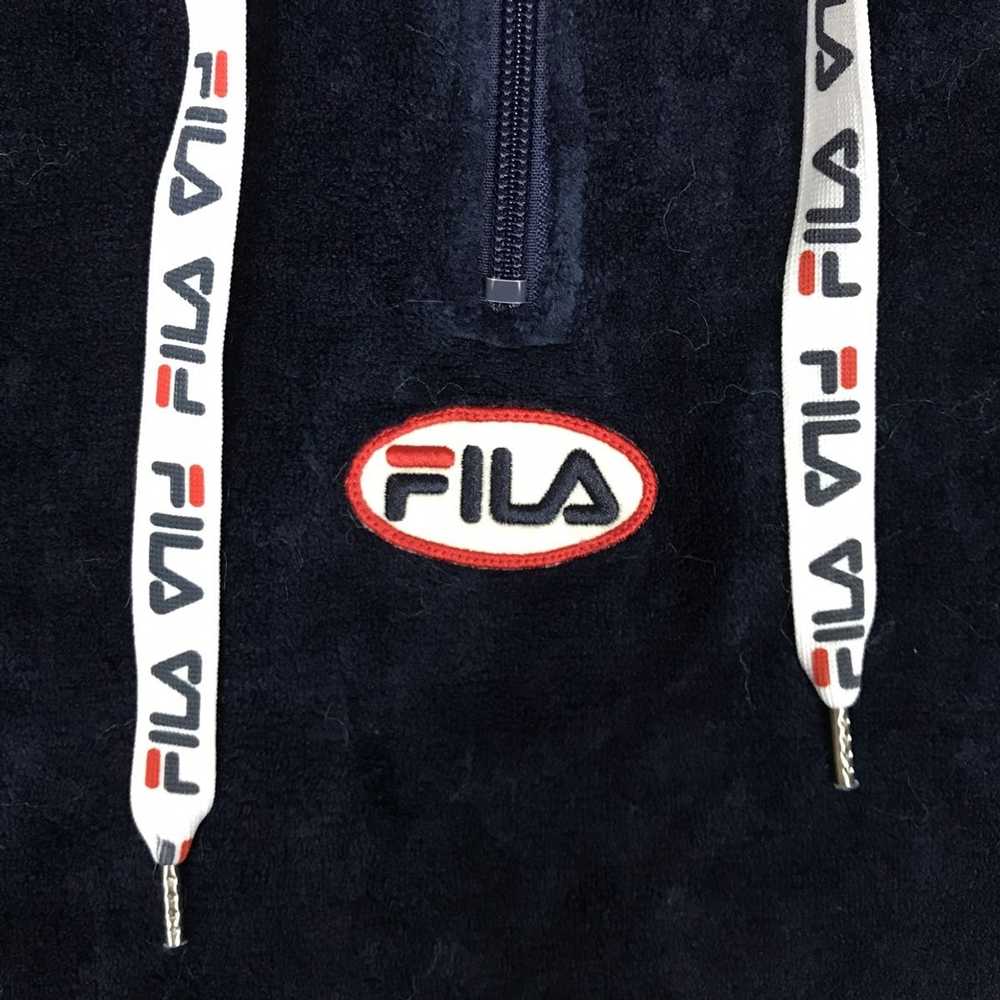 Fila Vintage FILA Centre Logo-Embroid Half Zip Cr… - image 3