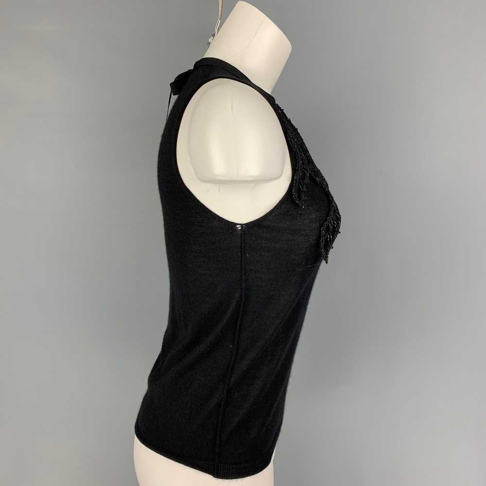 Prada Black Beaded Sleeveless Dress Top - image 2