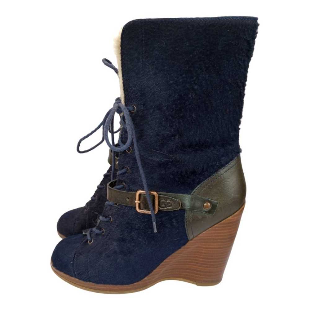 Ugg UGG Size 7 Caprera Indigo CalfHair Sheepskin … - image 2