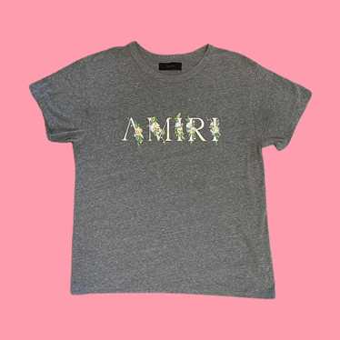 Amiri Paint-Drip Logo Crewneck T-Shirt – Cettire