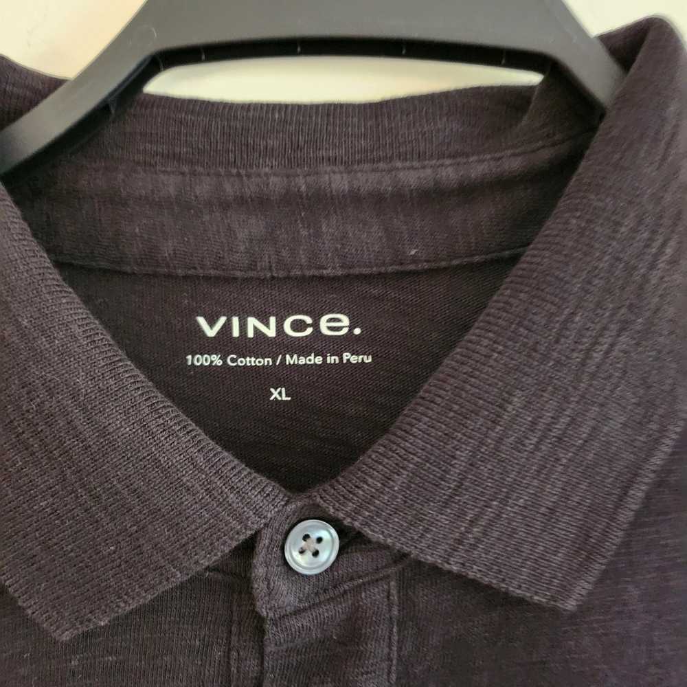 Vince Vince Men’s Black Classic Polo T-shirt - image 4