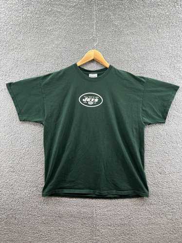 NFL New York Jets Women's Weak Side Blitz Marled Left Chest Short Sleeve T-Shirt - XL