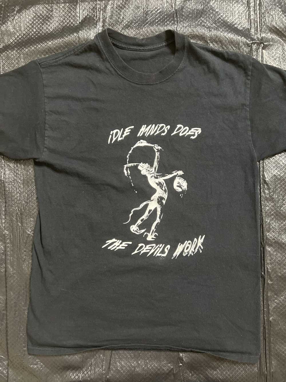 Custom Idle Hands Does The Devils Work Tee - image 1