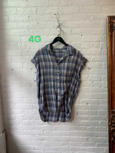 Vintage VINTAGE THRASHED FLANNEL SHIRT 4GSELLER - image 1