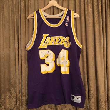Mavin  Authentic 98 Nike Los Angeles Lakers Shaquille O'Neal Shaq Road Purple  Jersey 52