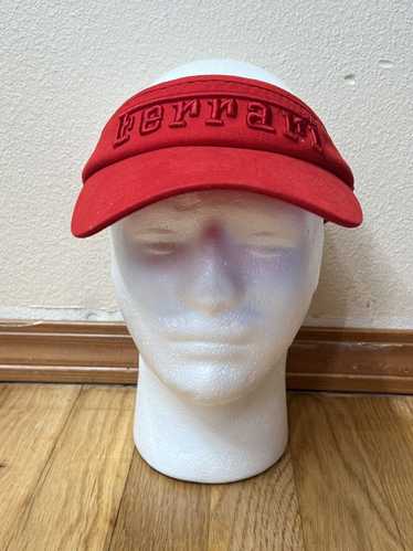 Ferrari FERRARI Official Rare Red Visor Hat Embro… - image 1