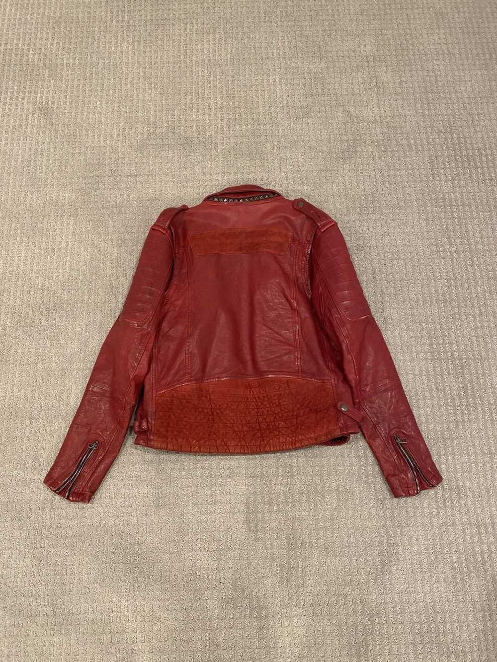Edun Edun Red Leather Moto Jacket - image 2