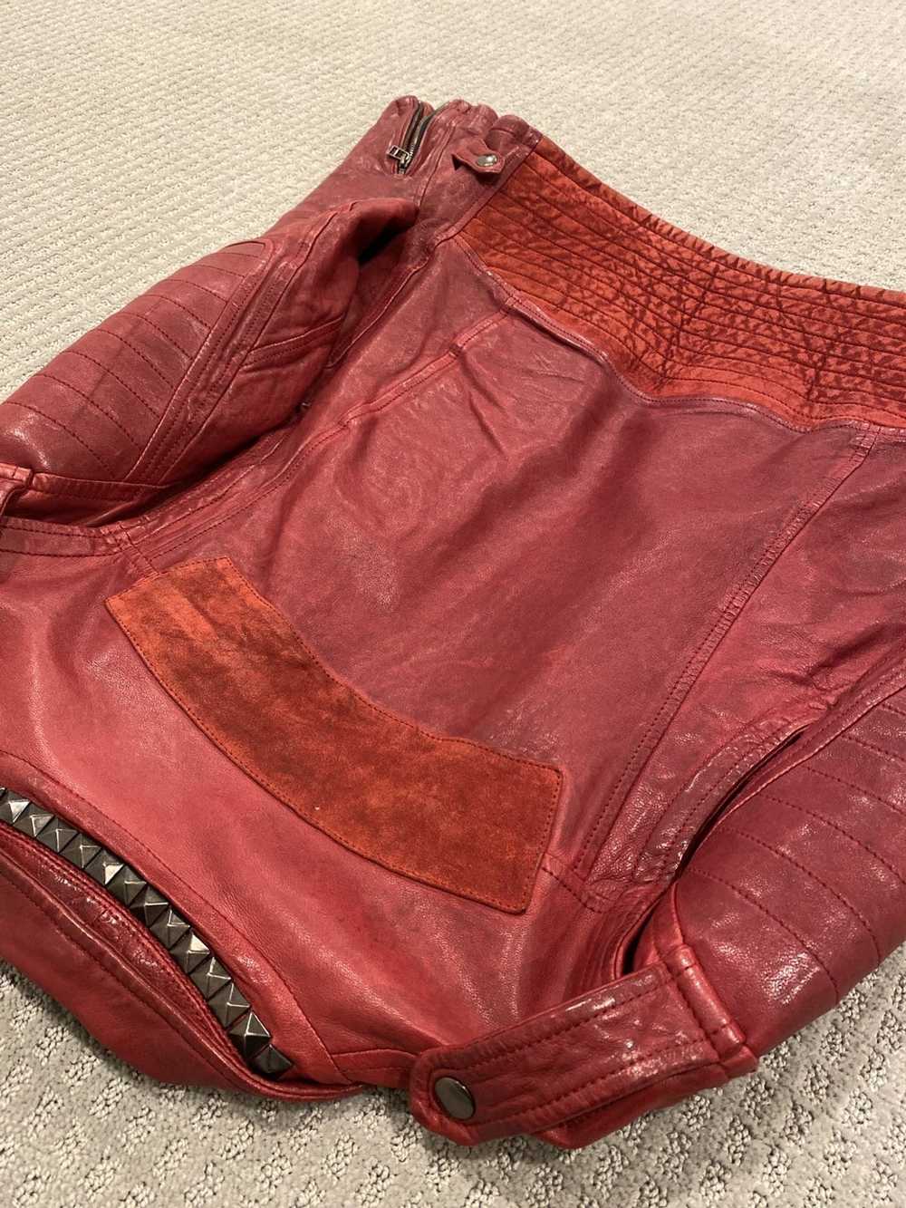 Edun Edun Red Leather Moto Jacket - image 3