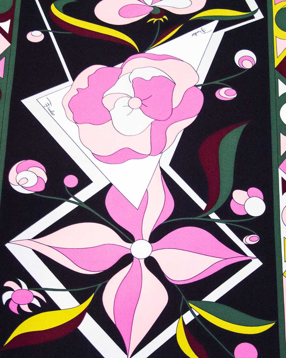 Emilio Pucci Printed Narrow Silk Scarf with Flowe… - image 3