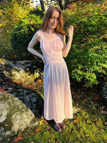 40s pink slip dress - Gem