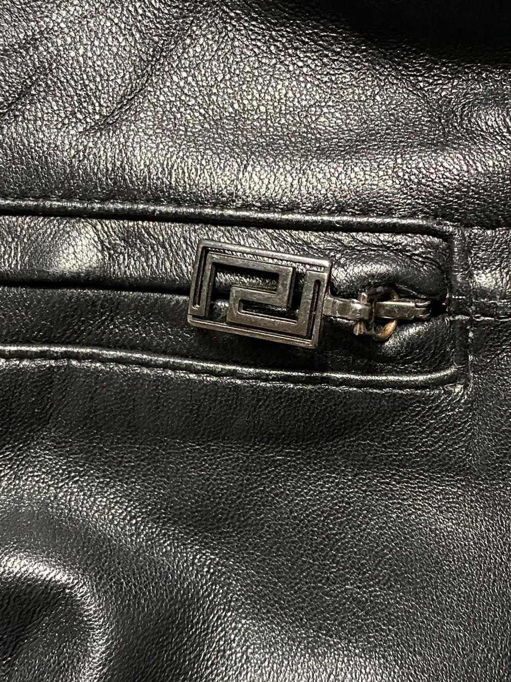 Versace Vintage Versace V2 Classic Leather Coat - image 7