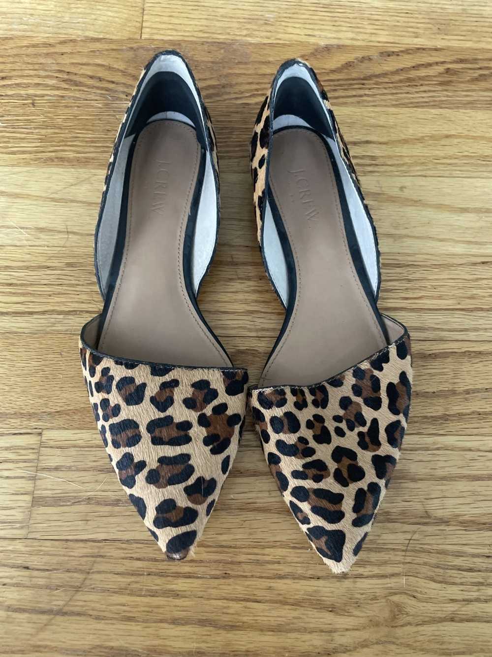 J.Crew J. Crew Pointed Toe Flats in Leopard Print - image 1