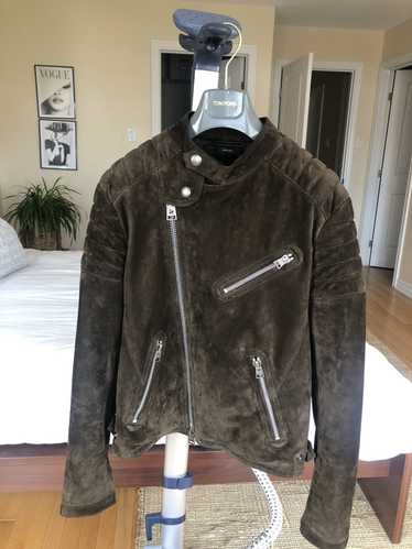 Tom Ford Tom Ford Brown suede biker jacket Large - image 1