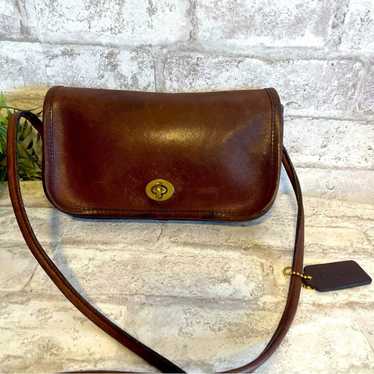 Vintage Coach Bag Pony Express Bonnie Cashin Era Mahogany Leather