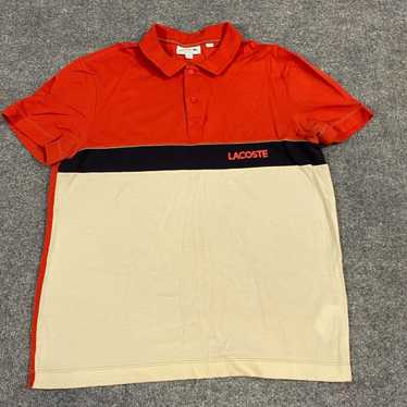 Lacoste Lacoste Mens Polo Shirt L Red Beige Color… - image 1