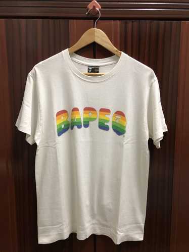 Bape Og Bape Spell Out Rainbow Tee