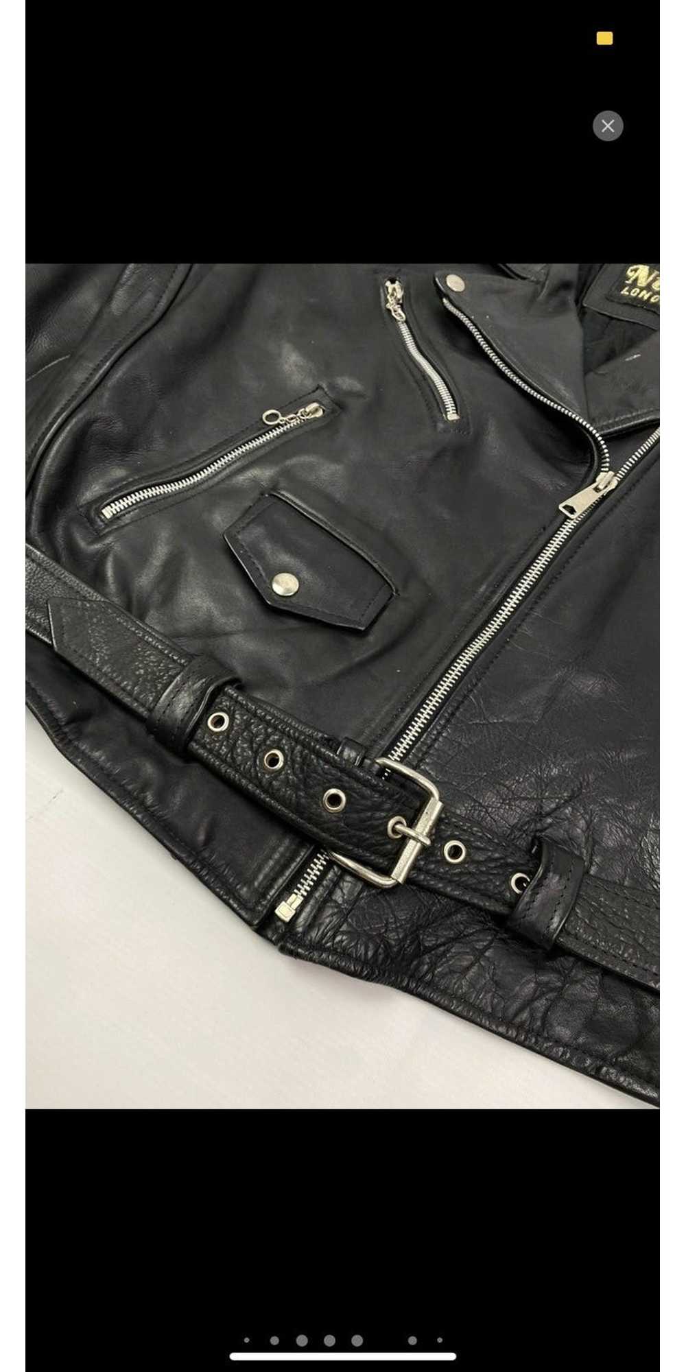 MOTO Vintage Leather Biker Jacket - image 12