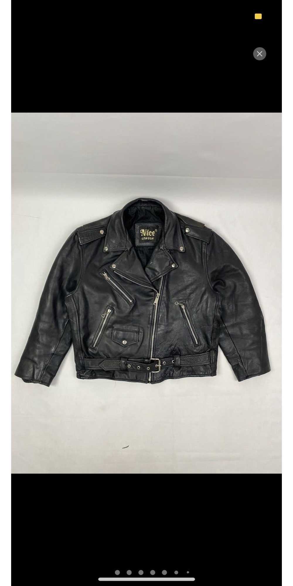 MOTO Vintage Leather Biker Jacket - image 1
